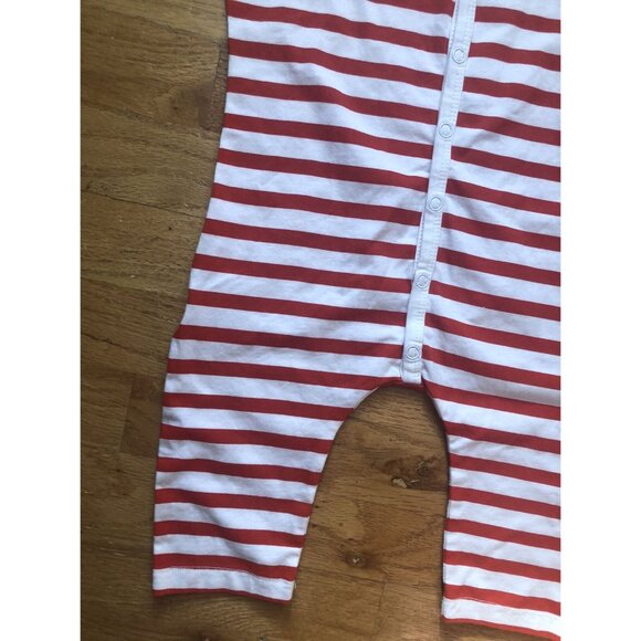 June & January 6-12M Red & White Striped Hoodie Jumper - Picture 2 of 4
